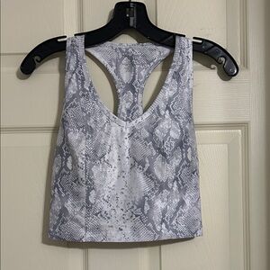 NWOT Gray Snake Print Sport Top